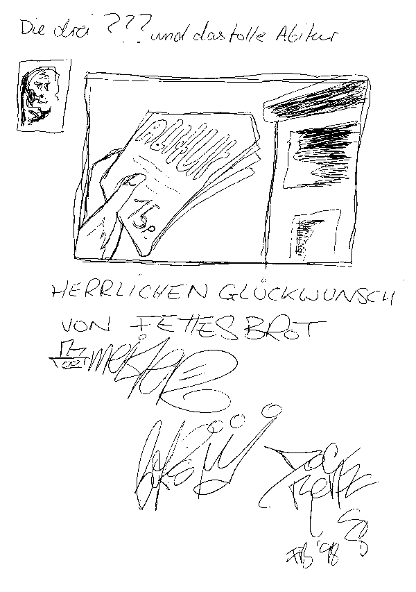 Gl&uuml;ckwunschschreiben von Fettes Brot