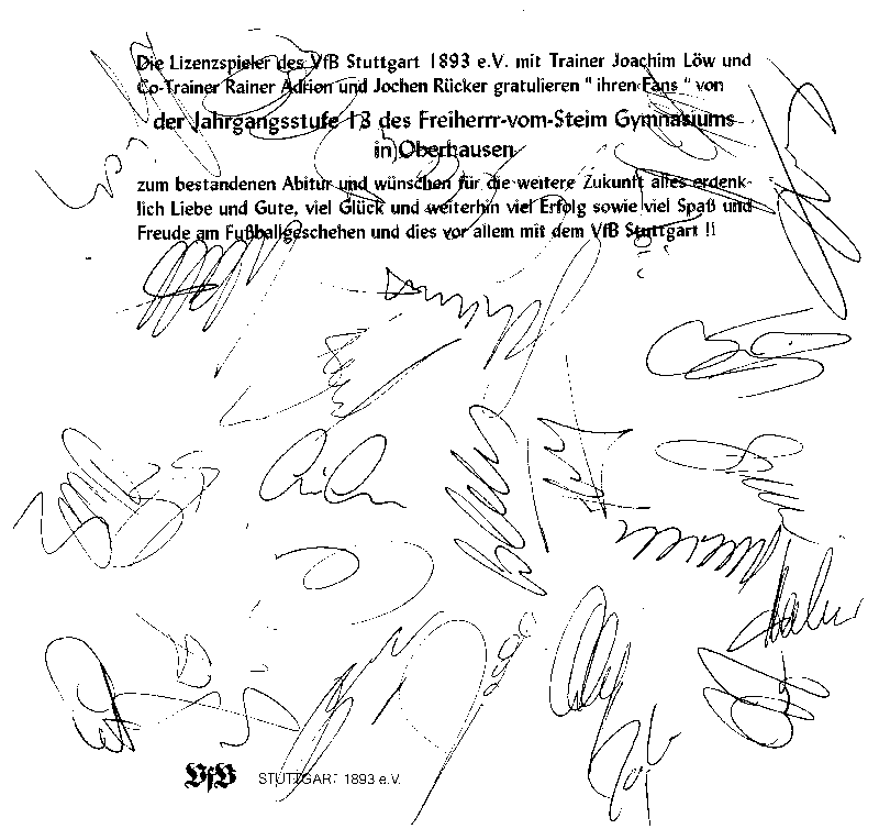 Gl&uuml;ckwunschschreiben vom VFB Stuttgart